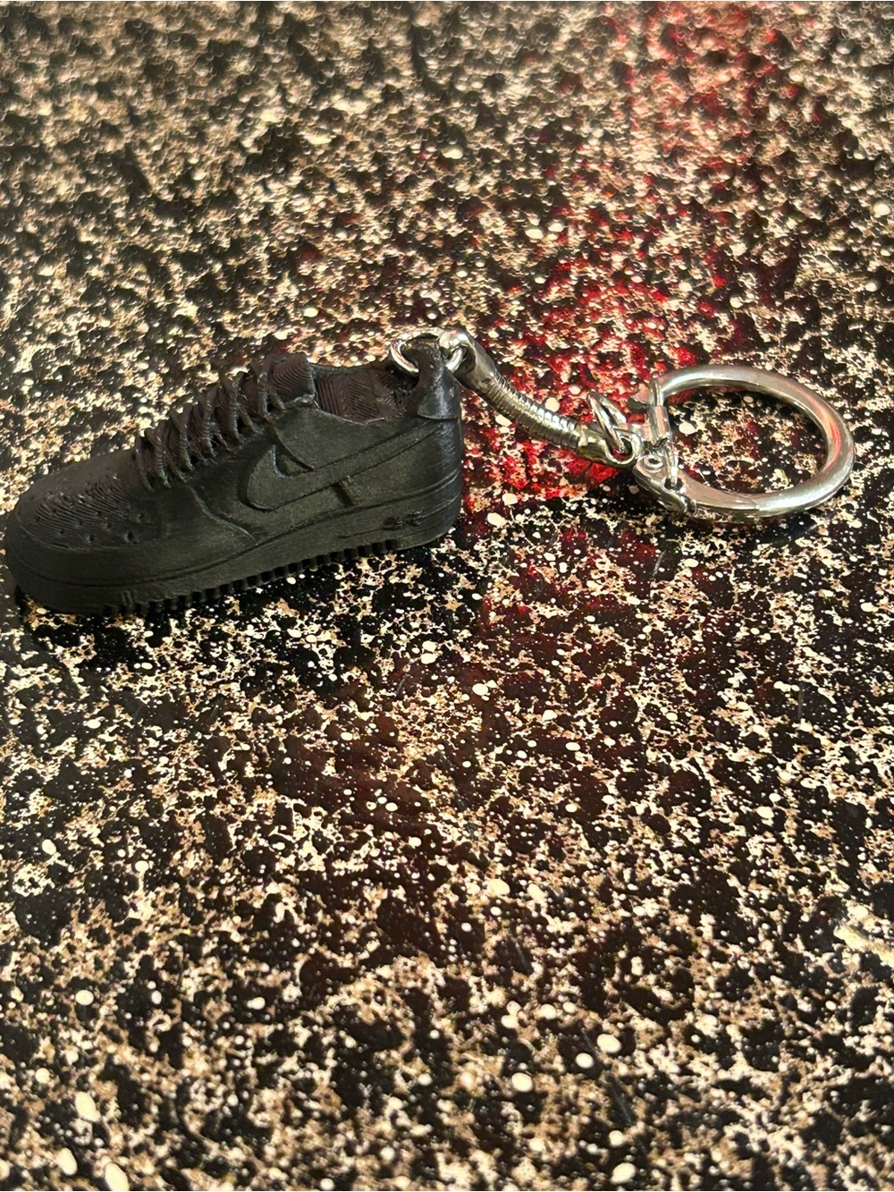 Black Men's Sneaker Keychain - Mini Shoe Accessory